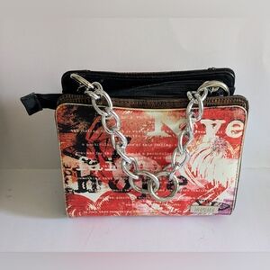 Miche Hope Women's Brown Purse Red and Black Removable Bag Cover